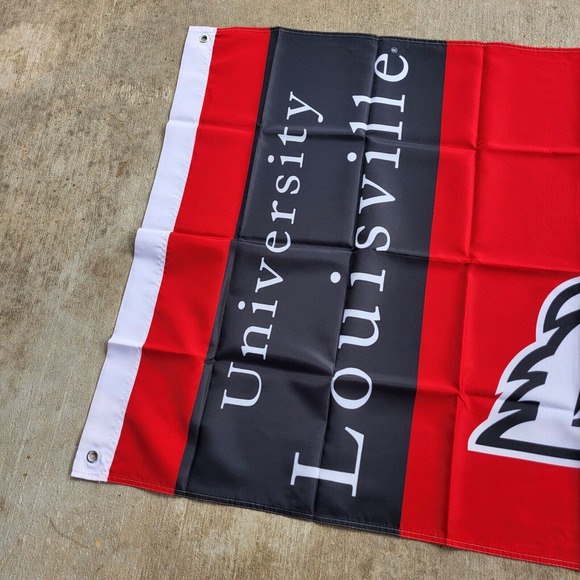 Louisville Cardinals Flag 3x5 Ft Man Cave Garage Game Day‎ Tail Gate New - Picture 2 of 3